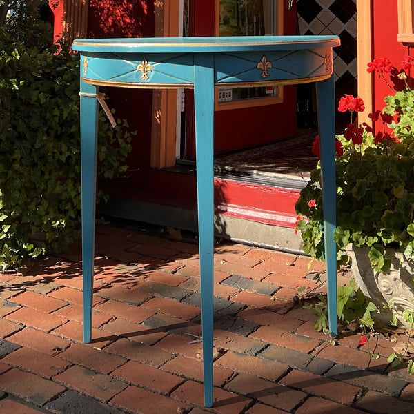 Fleur De Lys Demi Lune Console