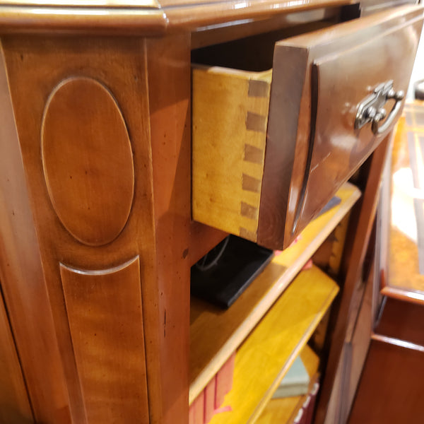 Open Bookcase - Two Drawer Cherry Deco