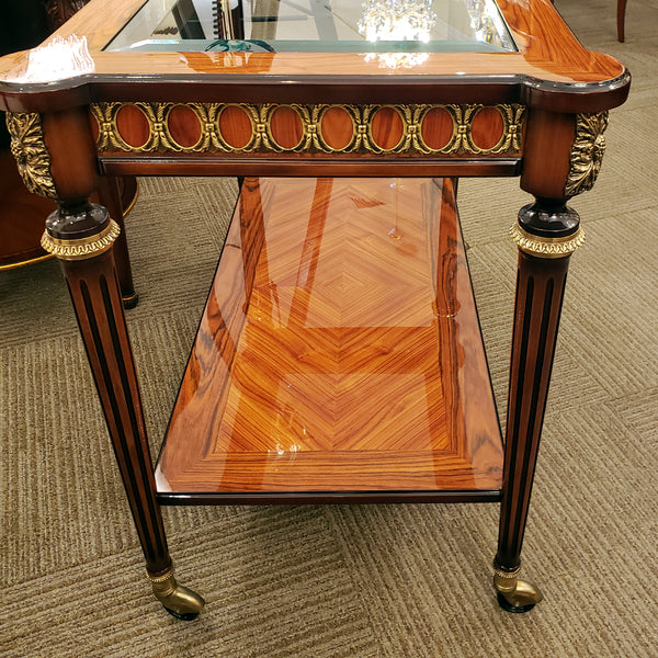 Louis XVI Trolley - Rosewood with Glass Top