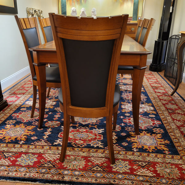 Annecy Directoire Side Chair - Cherry with Black Leather
