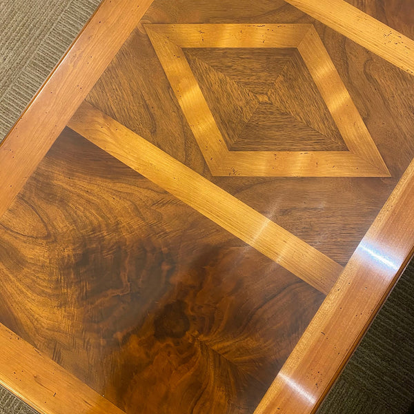 Directoire Coffee Table Six Drawer Cherry and Walnut