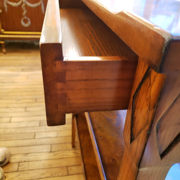 Ash Console with Tiger Burl