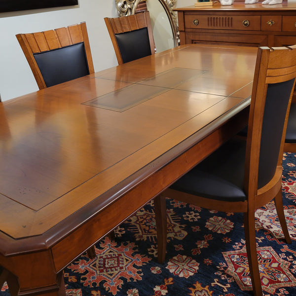 Annecy Directoire Dining Table - Cherry and Nut Wood