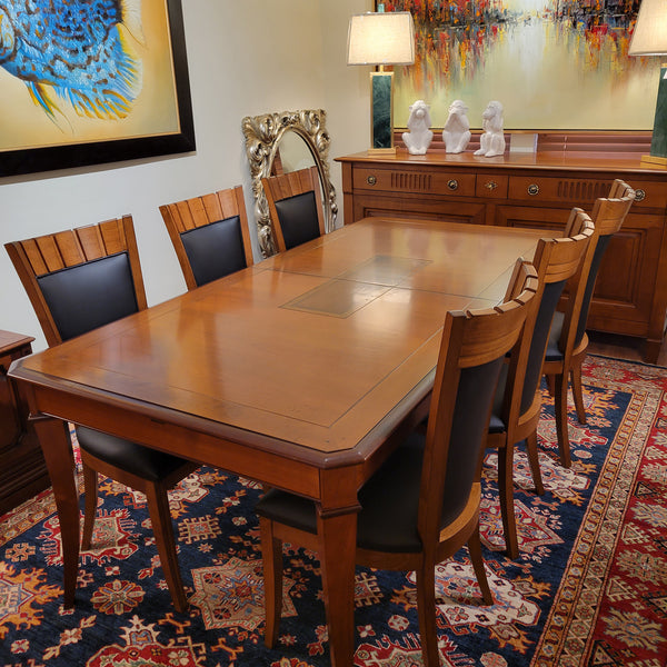 Annecy Directoire Dining Table - Cherry and Nut Wood