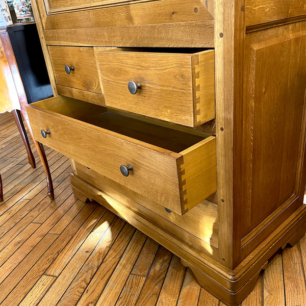 Louis Phillipe Solid Oak Secretary Desk