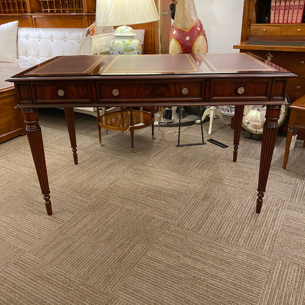Mahogany Writing Desk with Three Part Leather top