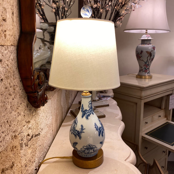 Mini Blue & Gold Vase Table Lamp
