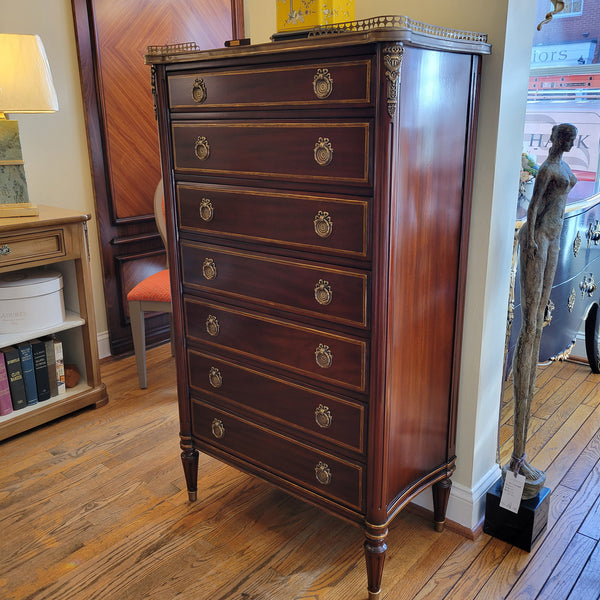 Louis XVI Lingerie Chest - Mahogany with Gold Leaf