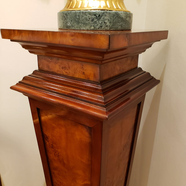 Neo-Classical Pedestal - Walnut Burl