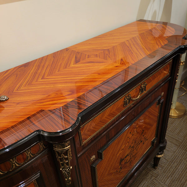 Louis XVI Petite Buffet - Rosewood Top with Musical Inlay