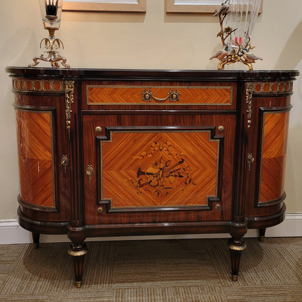 Louis XVI Petite Buffet - Rosewood Top with Musical Inlay