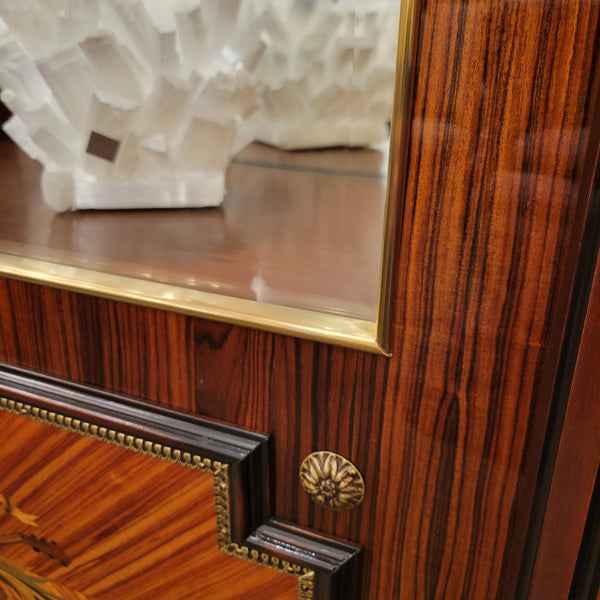 Louis XVI Rosewood Ormolu Vitrine Cabinet