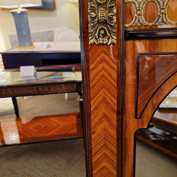 Parquet Mirror with Bronze Ormolu
