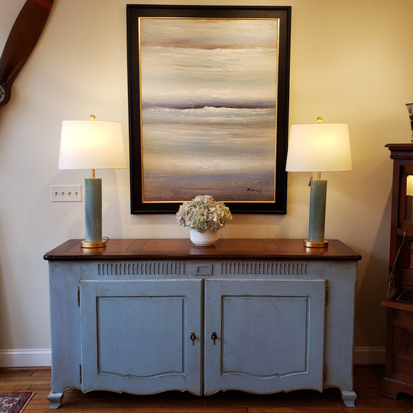 Louis XV Solid Cherry Buffet - Bleu Ciel