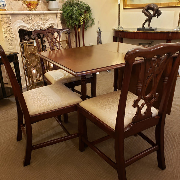 Louis Philippe Table A Volets with Two Drawer - Cherry Deco