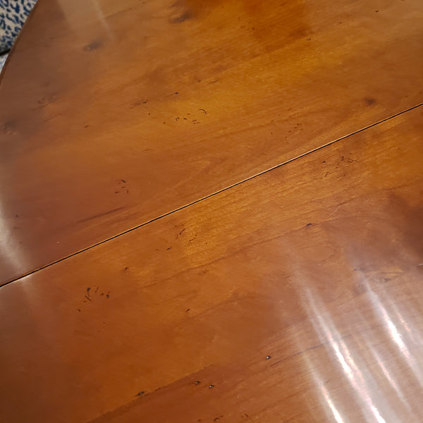 Louis Philippe Round Dining Table with One Attached Leaf