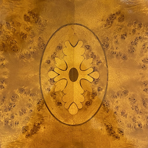 Oval Tea Table Finish Burl Walnut