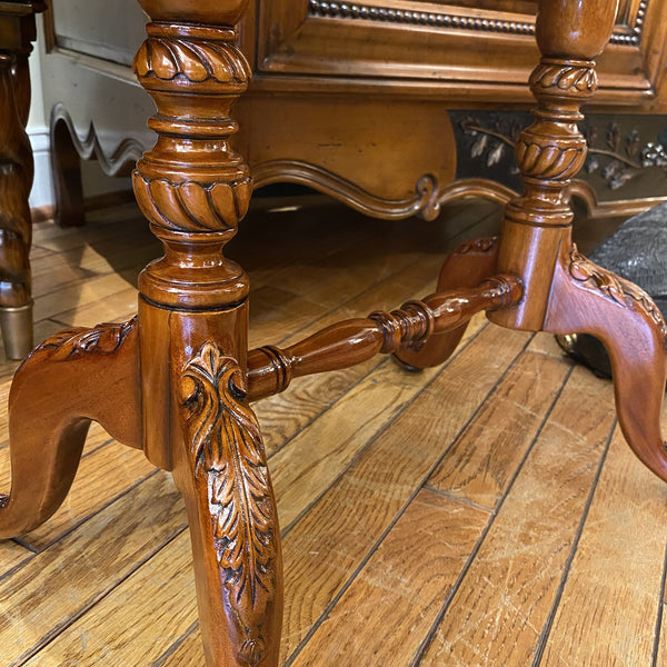 Oval Tea Table Finish Burl Walnut