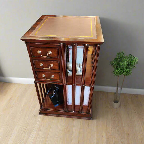 Rotating Bookcase - Mahogany