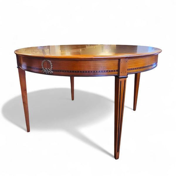 Directoire Four Leg Round Dining Table - Cherry Deco