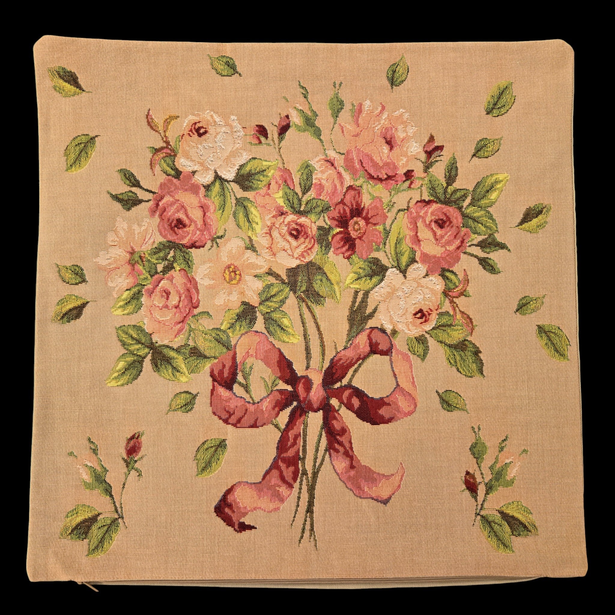 French Pillow Pink and White Roses