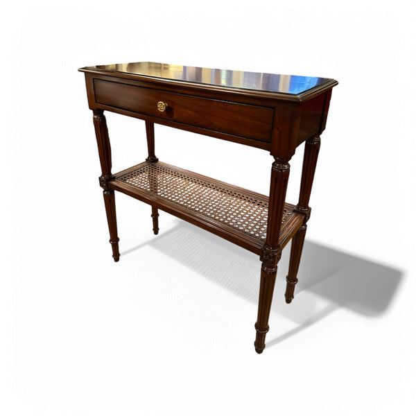 Petite Console Loraine - Mahogany and Rattan