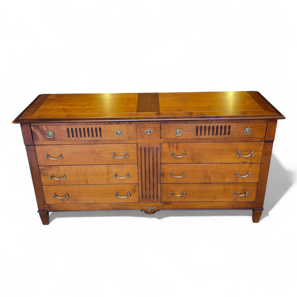 Directoire Nine Drawer Commode - Solid Cherry Wood