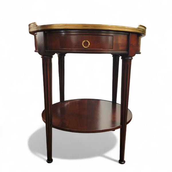 Louis XVI Bouillotte Table - One Drawer, One Shelf - Mahogany