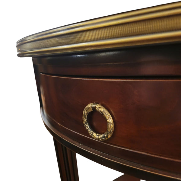 Louis XVI Bouillotte Table - One Drawer, One Shelf - Mahogany