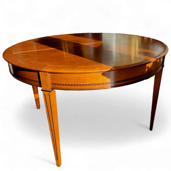 Directoire Four Leg Round Dining Table - Cherry Deco
