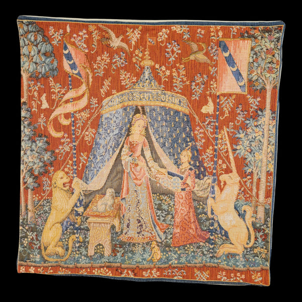 French Pillow -Lady and the Unicorn, My Only Desire