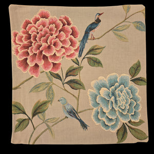 French Pillow Blue Birds