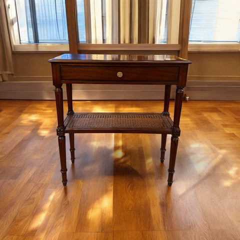 Petite Console Loraine - Mahogany and Rattan