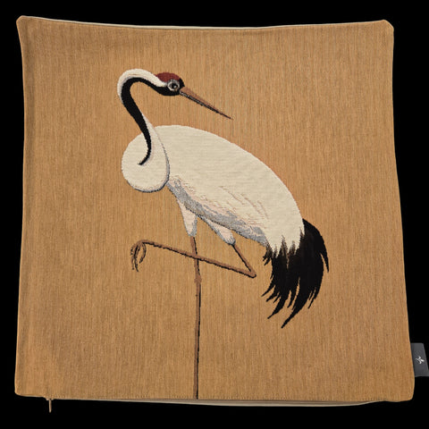 French Pillow Gold Resting Crane