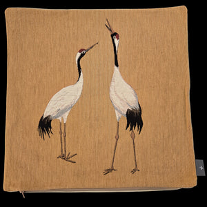 French Pillow Gold Cranes