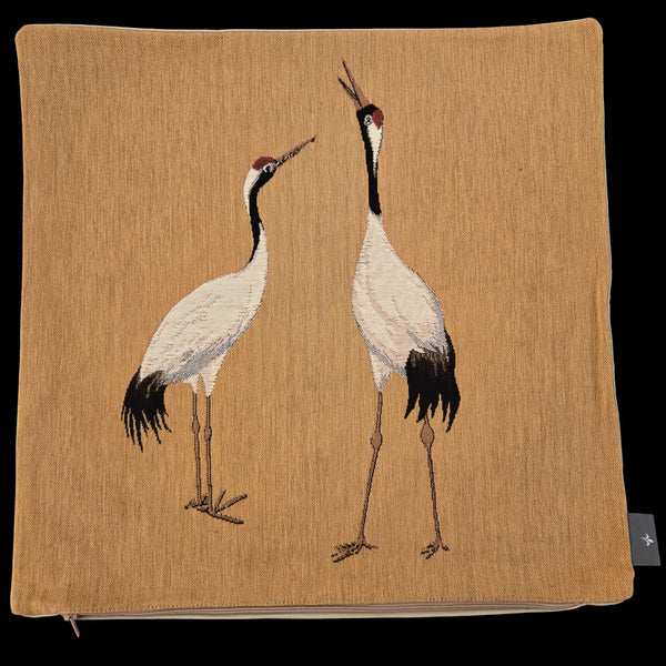 French Pillow Gold Cranes