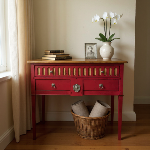 Console Dessus Bois - Rouge