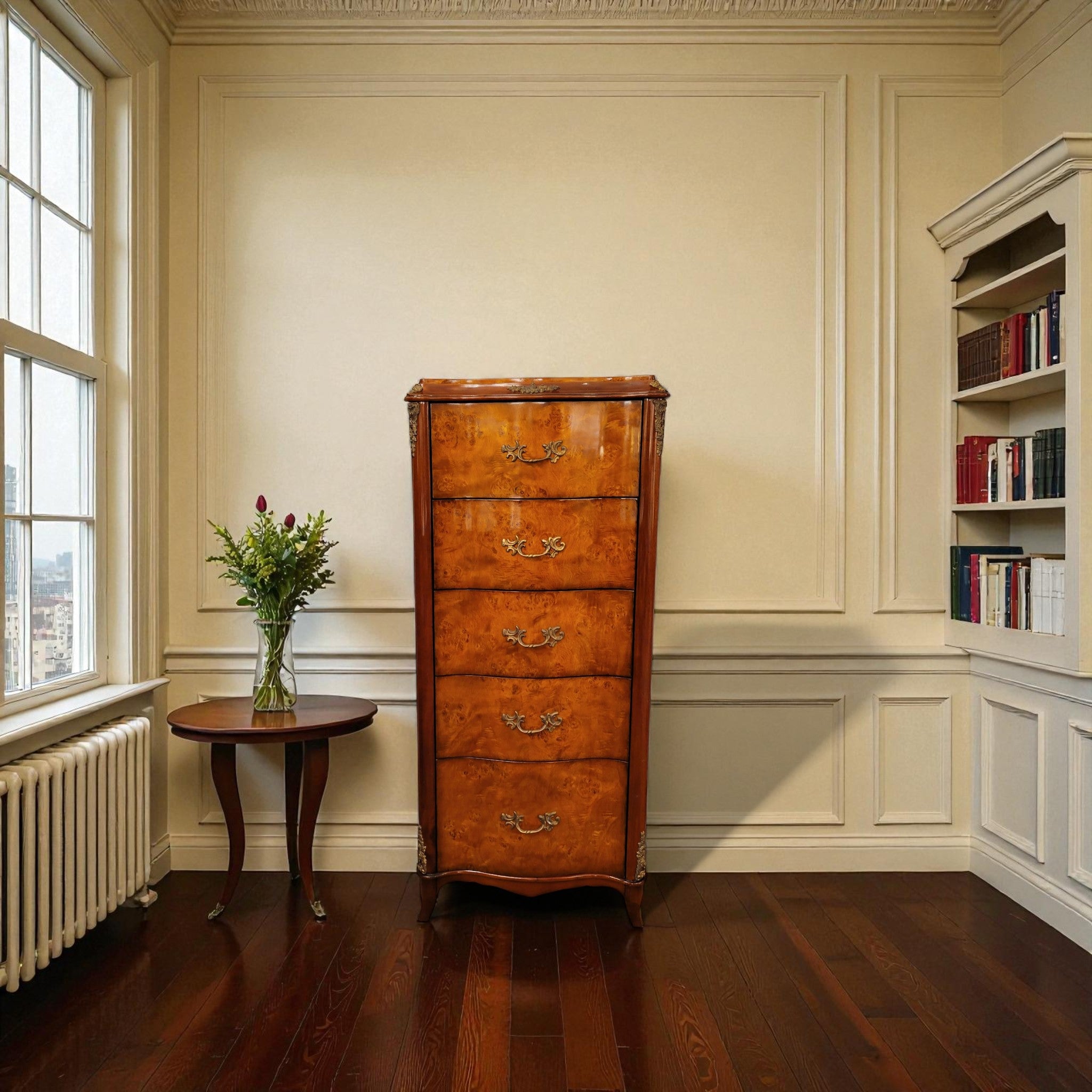 Louis XV Lingerie Chest - Burl