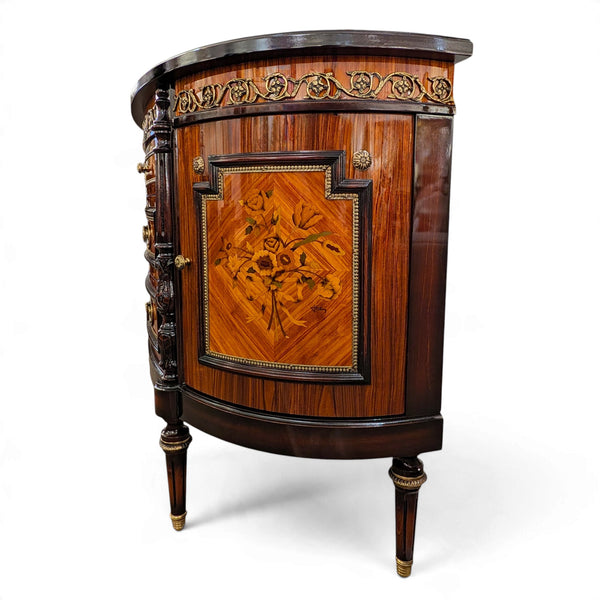 Louis XVI Demi-Lune Sideboard - Rosewood & Kingwood