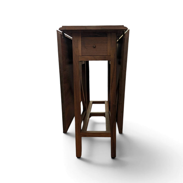 Walnut Drop Leaf Console Dining Table