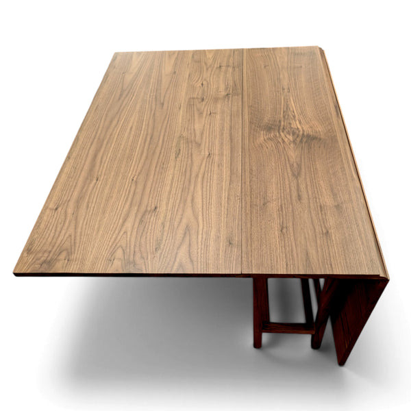 Walnut Drop Leaf Console Dining Table