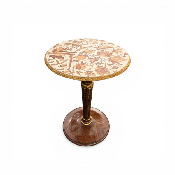 Nature Inlay Round Side Table