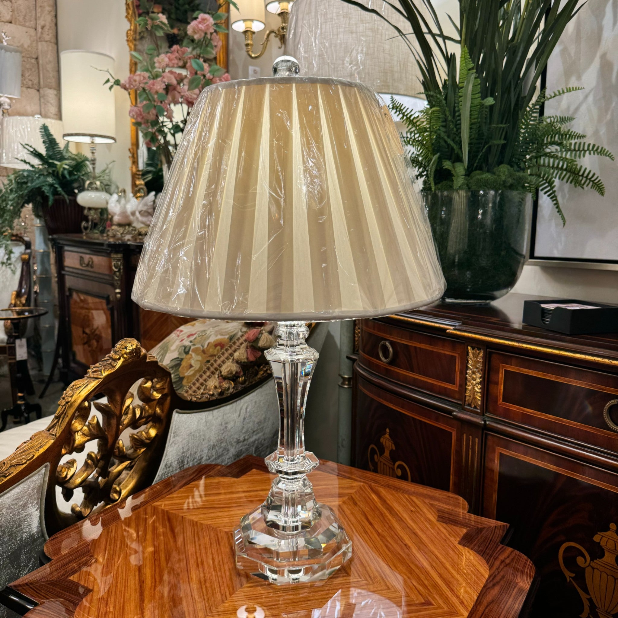 Elegant Lead Crystal Table Lamp