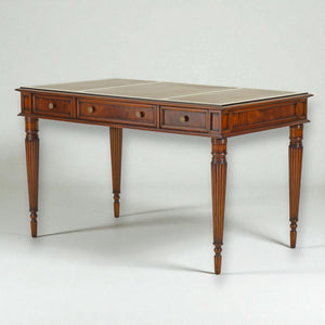 Mahogany Writing Desk with Three Part Leather top