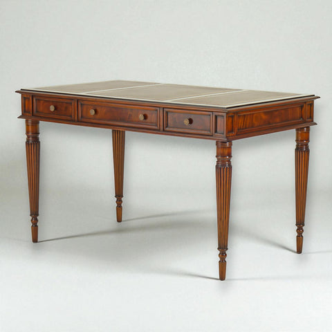 Mahogany Writing Desk with Three Part Leather top