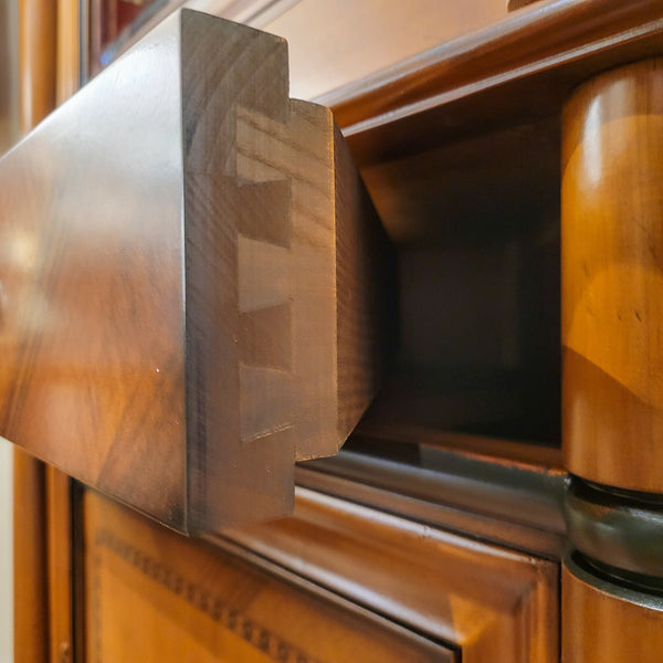 Narrow Corner Cabinet -  Deco Cherry and Nut Wood