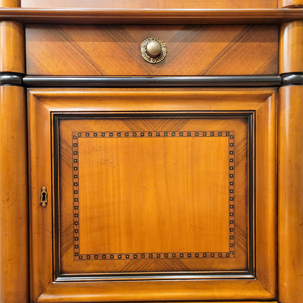 Narrow Corner Cabinet -  Deco Cherry and Nut Wood