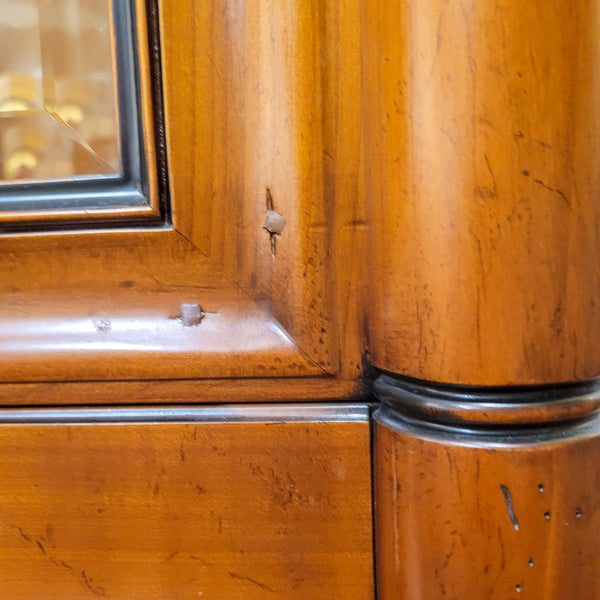 Narrow Corner Cabinet -  Deco Cherry and Nut Wood