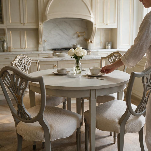 Directoire Verdi Gris Round Dining Table