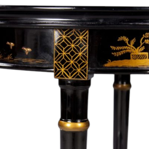 Meyzieu Petite Side Table with Glass or Wood Top - Round